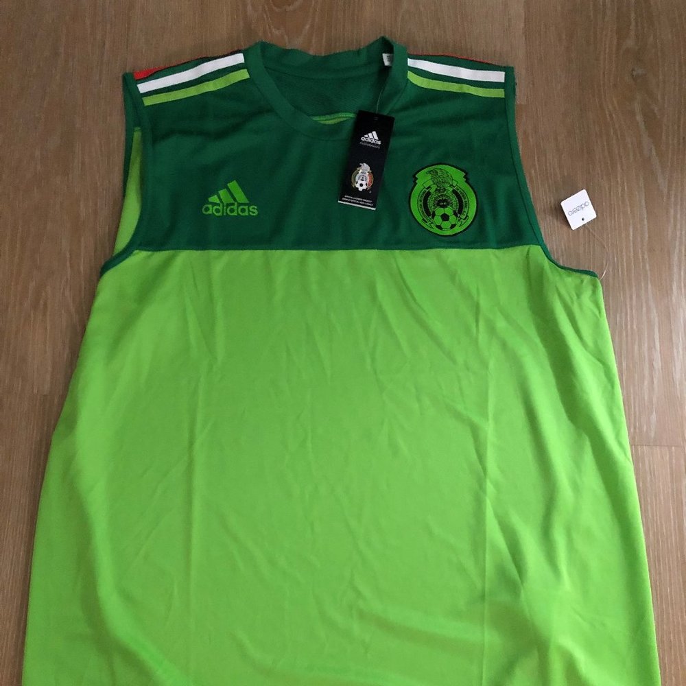 adidas Men’s Green Two-Tone Soccer Tank Top